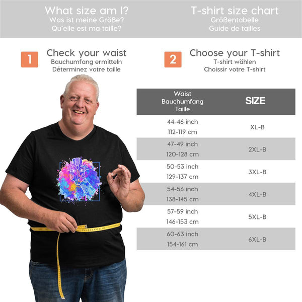Dazzling Giraffe Print Big Size Men's T-shirt