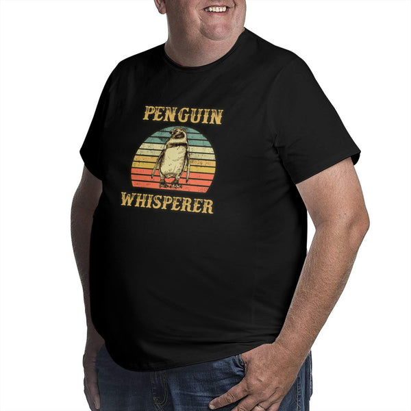 Vintage Retro Penguin Whisperer Big Size Men's T-shirt