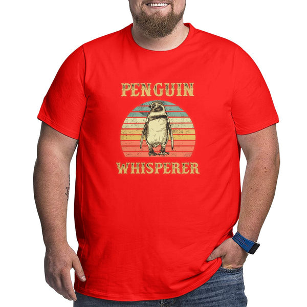 Vintage Retro Penguin Whisperer Big Size Men's T-shirt
